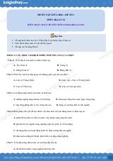 Đề thi giữa học kì 1 Địa lí 12 - Đề số 1